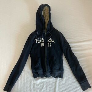 Hollister Dark Blue Hoodie with Logo